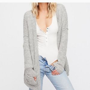 FREE PEOPLE grey alpaca sweater